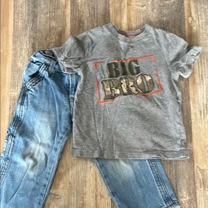 Cherokee Jeans and Gray 'Big Bro' T-Shirt